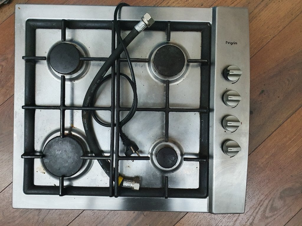 4pits gaskookplaat, Witgoed en Apparatuur, Ophalen, Gebruikt, 4 kookzones, Inbouw