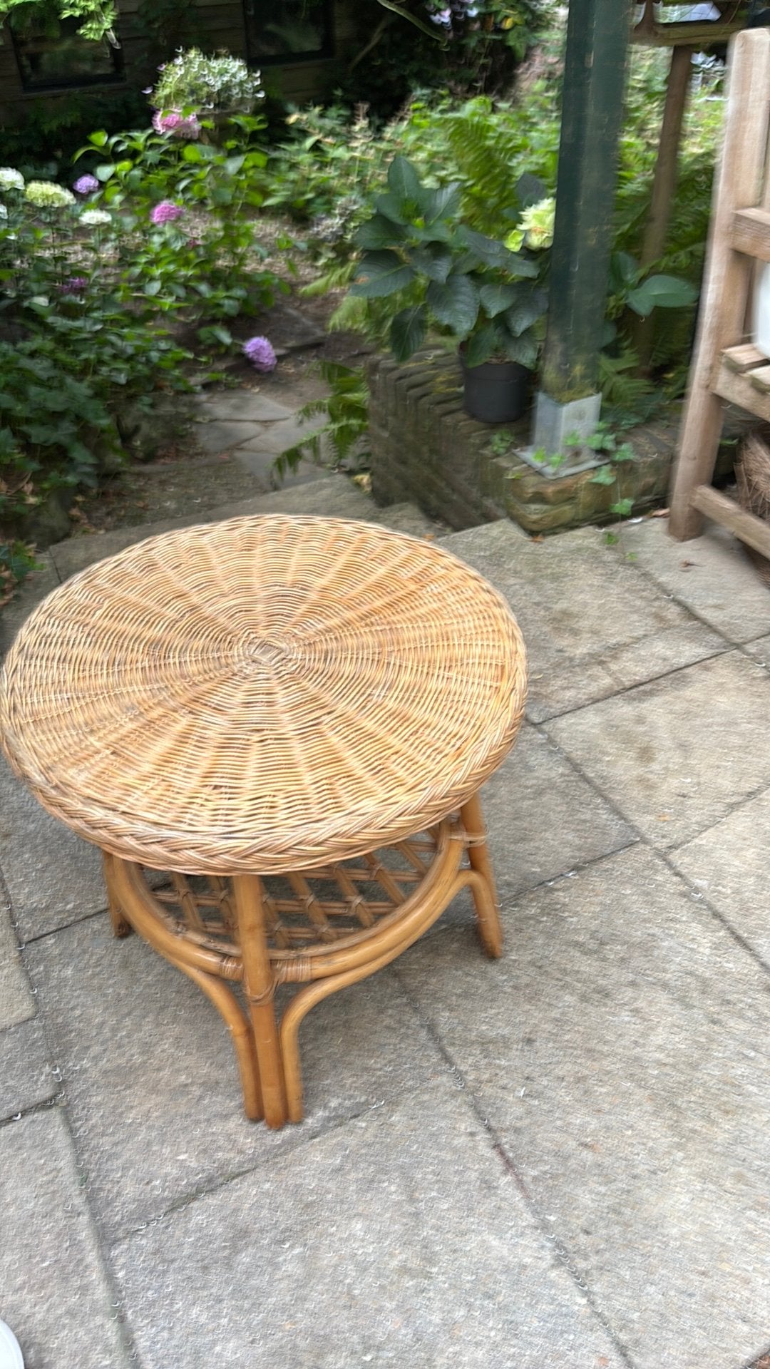 Retro Vintage bamboe tafel zeer goede staat, Ophalen of Verzenden, Huis en Inrichting