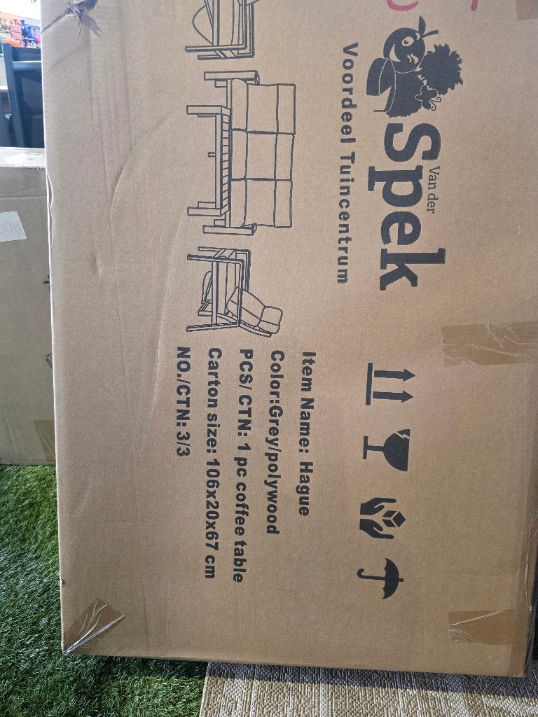 Buiten salontafel, Tuin en Terras, Ophalen, Nieuw, Rechthoekig, Hout