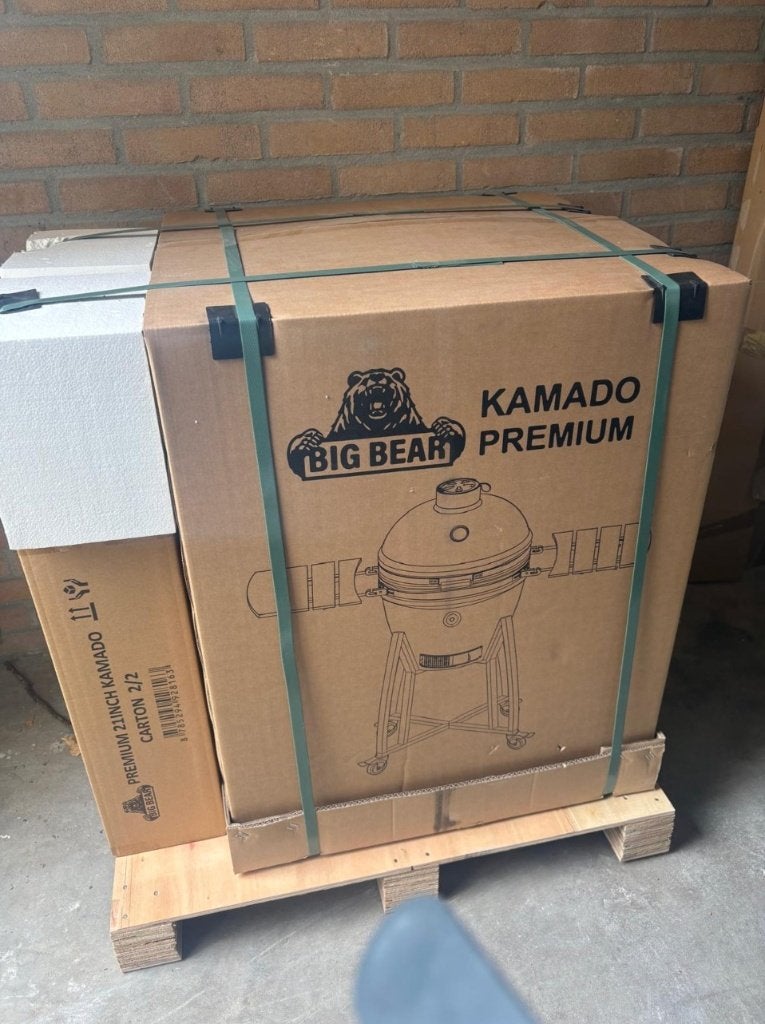 GLOEDNIEUW IN DOOS: Big Bear Kamado XL Green (21 inch) BBQ, Tuin en Terras, Houtskoolbarbecues, Ophalen, Nieuw, Big Bear Kamado