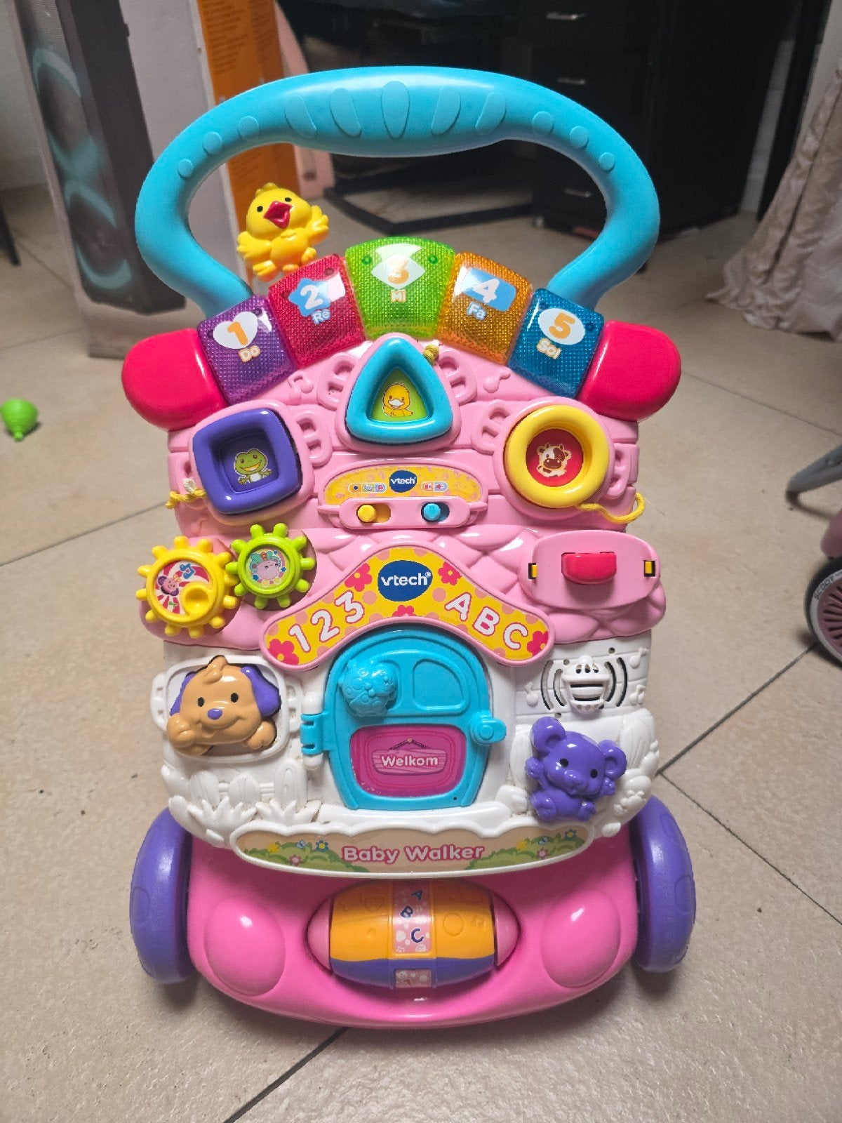 VTech Baby Walker - Roze loopwagen met geluid en licht, Ophalen, Gebruikt, Overige typen, Met licht
