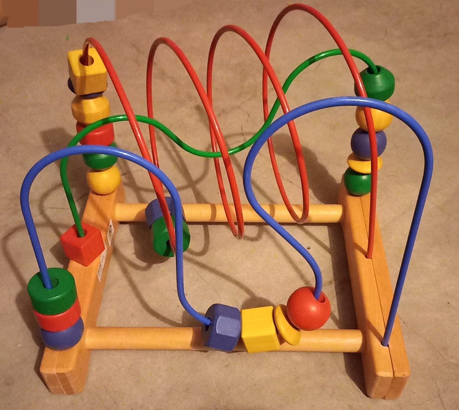Houten kralenframe / Motoriekspiraal voor baby's ikea mula, Ophalen of Verzenden, Zo goed als nieuw, Overige typen