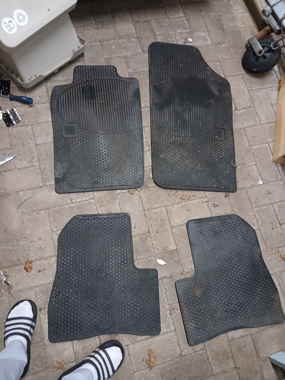Peugeot 206 rubberen vloermatten en kofferbakmat, Ophalen of Verzenden, Gebruikt