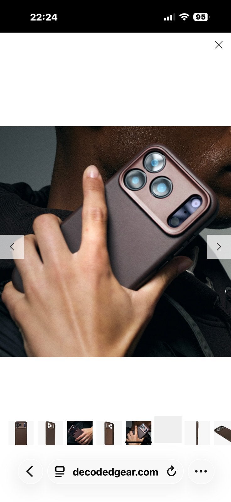 iPhone 17 Pro Max Decoded Leather Case met wallet, Ophalen of Verzenden, Zo goed als nieuw