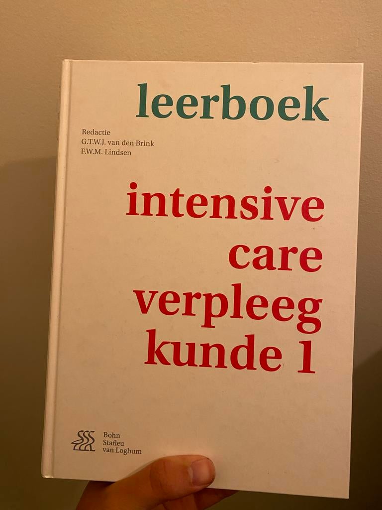 Leerboek Intensive Care Verpleegkunde 1, Boeken, Studieboeken en Cursussen, Ophalen of Verzenden, Beta, Zo goed als nieuw, HBO