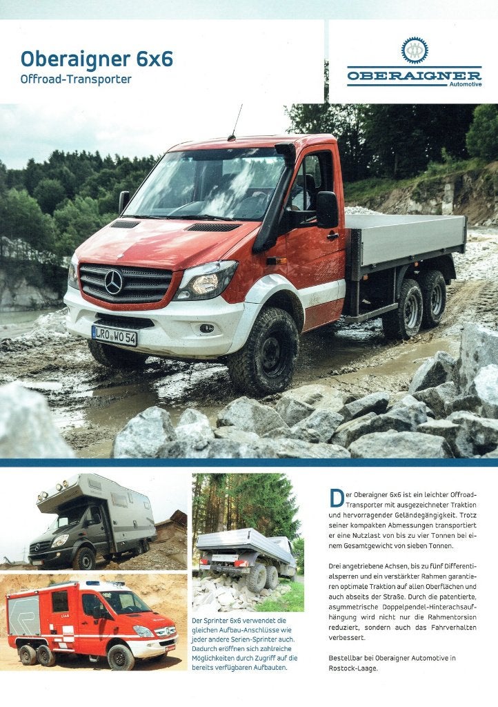 Folder Oberaigner - Mercedes-Benz Sprinter 6x6 (2015), Boeken, Verzenden, Gelezen, Mercedes