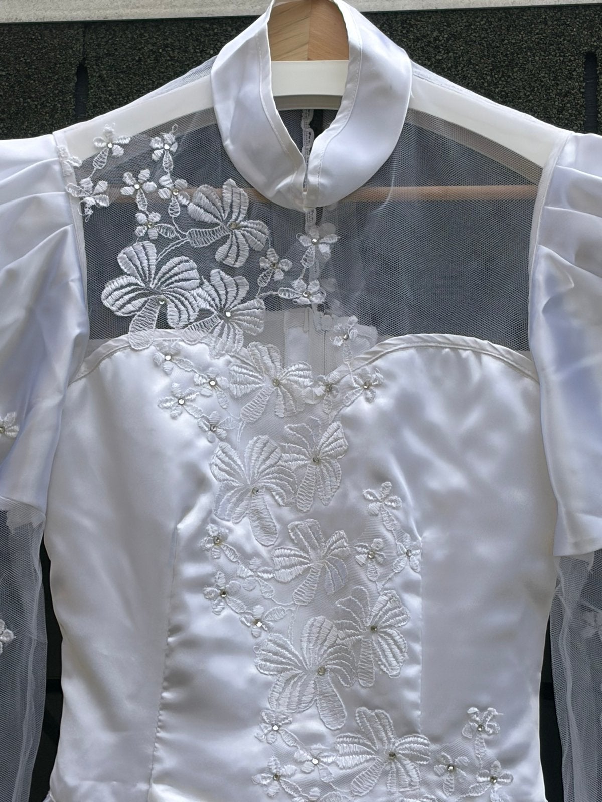 Bruidsjurk (maatwerk) als nieuw ! mt.36/38, Kleding | Dames, Ophalen of Verzenden, Zo goed als nieuw, Wit, Trouwjurk