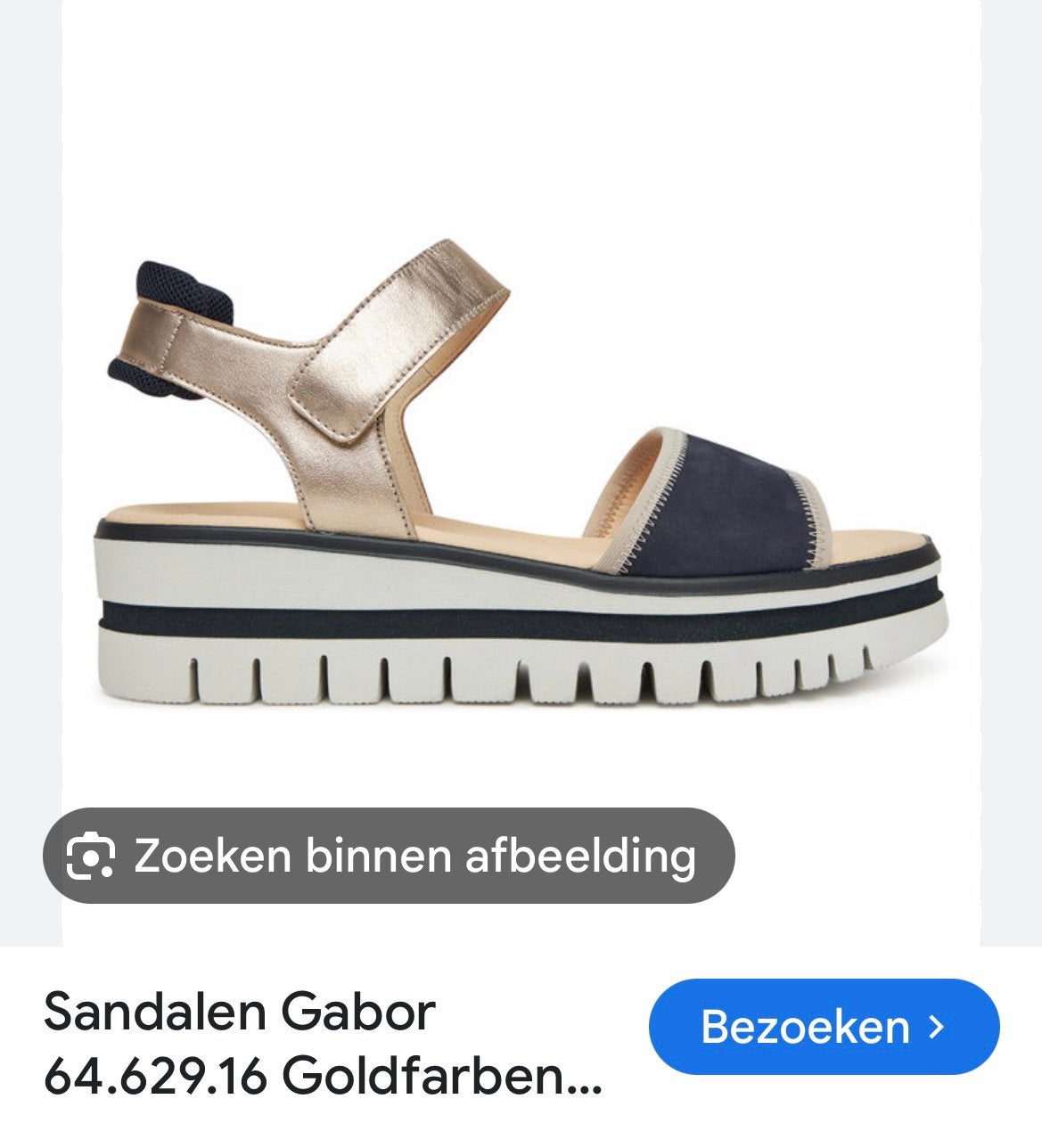 Gezocht plateau sandaal van Gabor maat: 38, Ophalen of Verzenden, Zo goed als nieuw, Zwart, Sandalen of Muiltjes