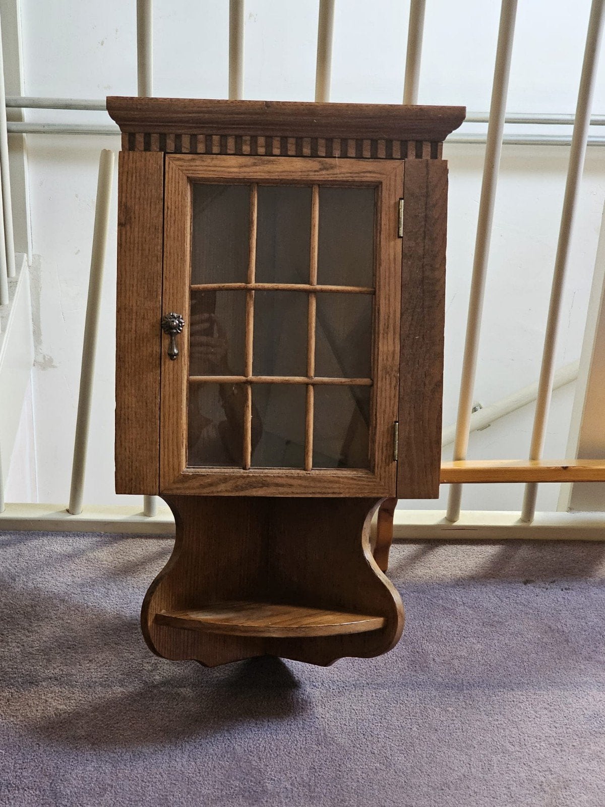 Antiek houten hoekkast, Huis en Inrichting, Ophalen, Gebruikt, 50 tot 100 cm, Minder dan 100 cm