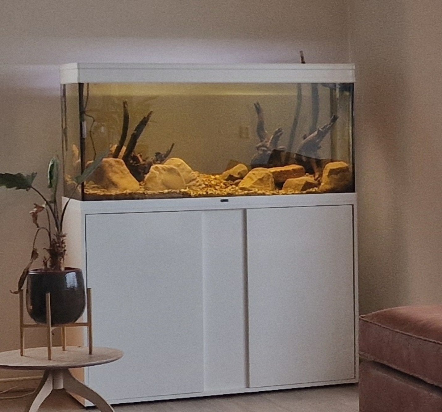 Aqualantis fusion + grote partij aquariumspullen, Dieren en Toebehoren, Ophalen, Inclusief deksel, Gebruikt, Aquatlantis