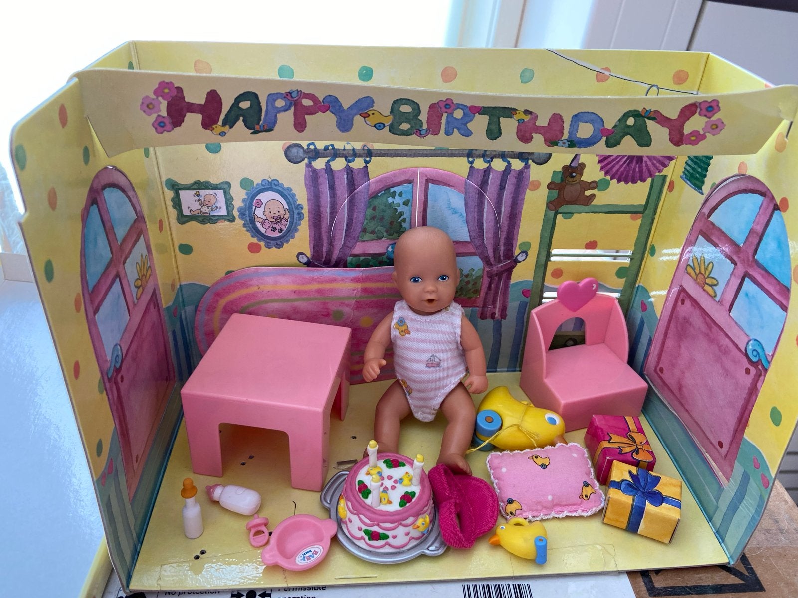 Baby Born Babypop met Verjaardagsset en Accessoires, Ophalen of Verzenden, Gebruikt, Babypop