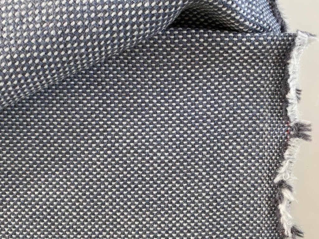 De Ploeg Panama 84; blauw/grijs/roomwit; restant meubelstof, Wol, Meerkleurig, 120 cm of meer, Nieuw