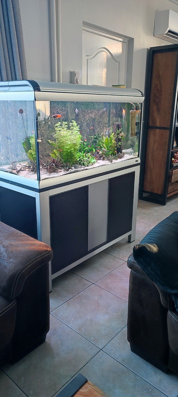 Ferplast Aquarium 120x50x60 plus kast, Dieren en Toebehoren, Ophalen, Zo goed als nieuw, Gevuld zoetwateraquarium
