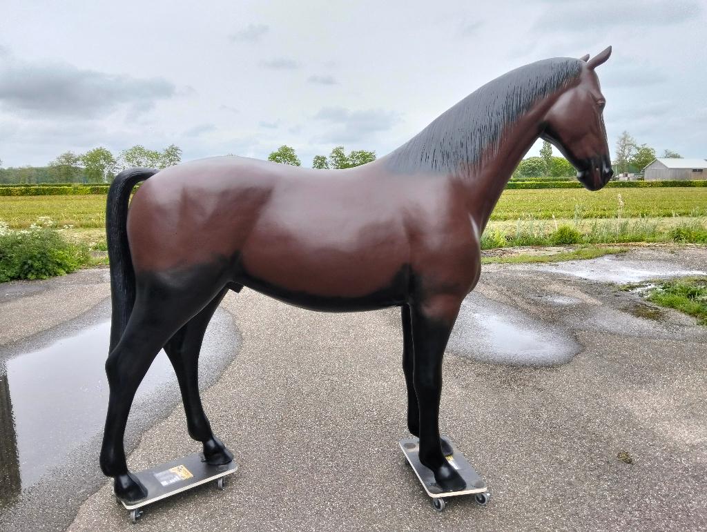 levensgroot polyester kunststof paard lifesize beeld, Ophalen of Verzenden, Zo goed als nieuw, Paard, Overige typen