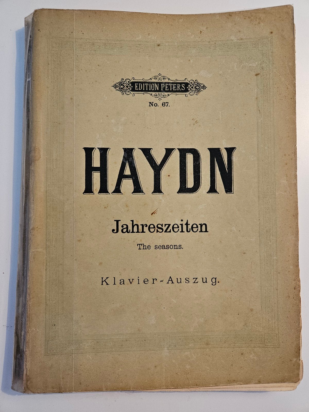 Antiek Bladmuziekboek – Haydn: Die Jahreszeiten (Edition Pet, Ophalen of Verzenden, Gebruikt, Artiest of Componist, Klassiek