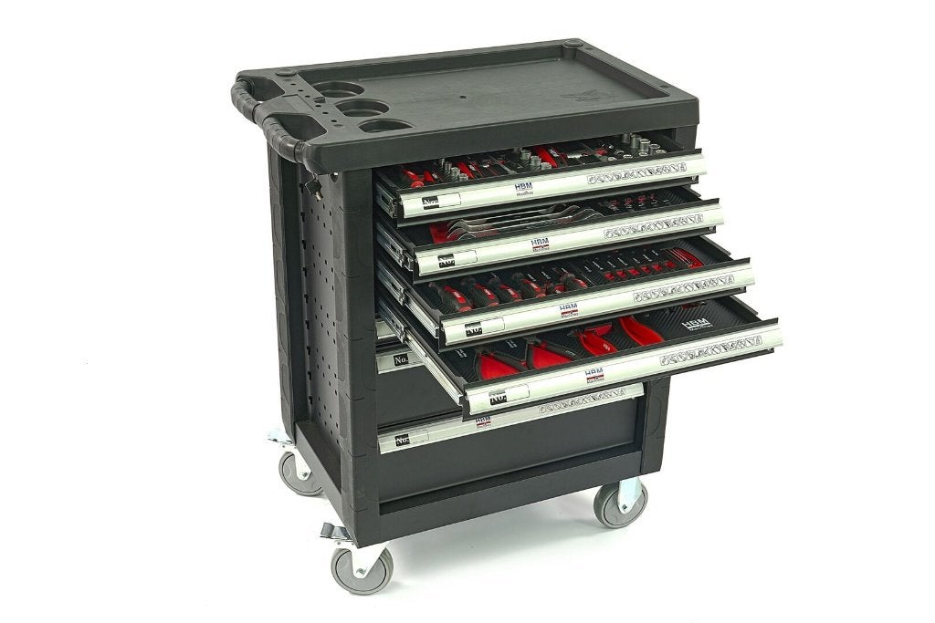 HBM 154-delige PREMIUM gereedschapswagen ZWART, ., Nieuw, Ophalen of Verzenden, .