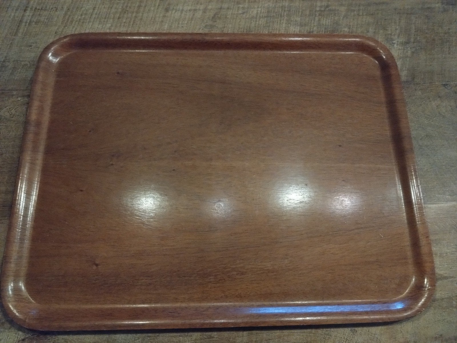 Houten Dienblad - Rechthoekig Serveerblad, Gebruikt, Ophalen of Verzenden, Met opstaande rand, Dienblad