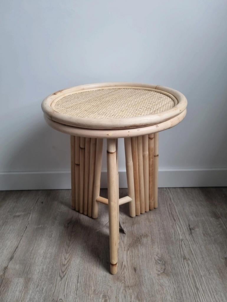 Rotan bijzettafeltje, Huis en Inrichting, Krukjes, Ophalen, Nieuw, Hout