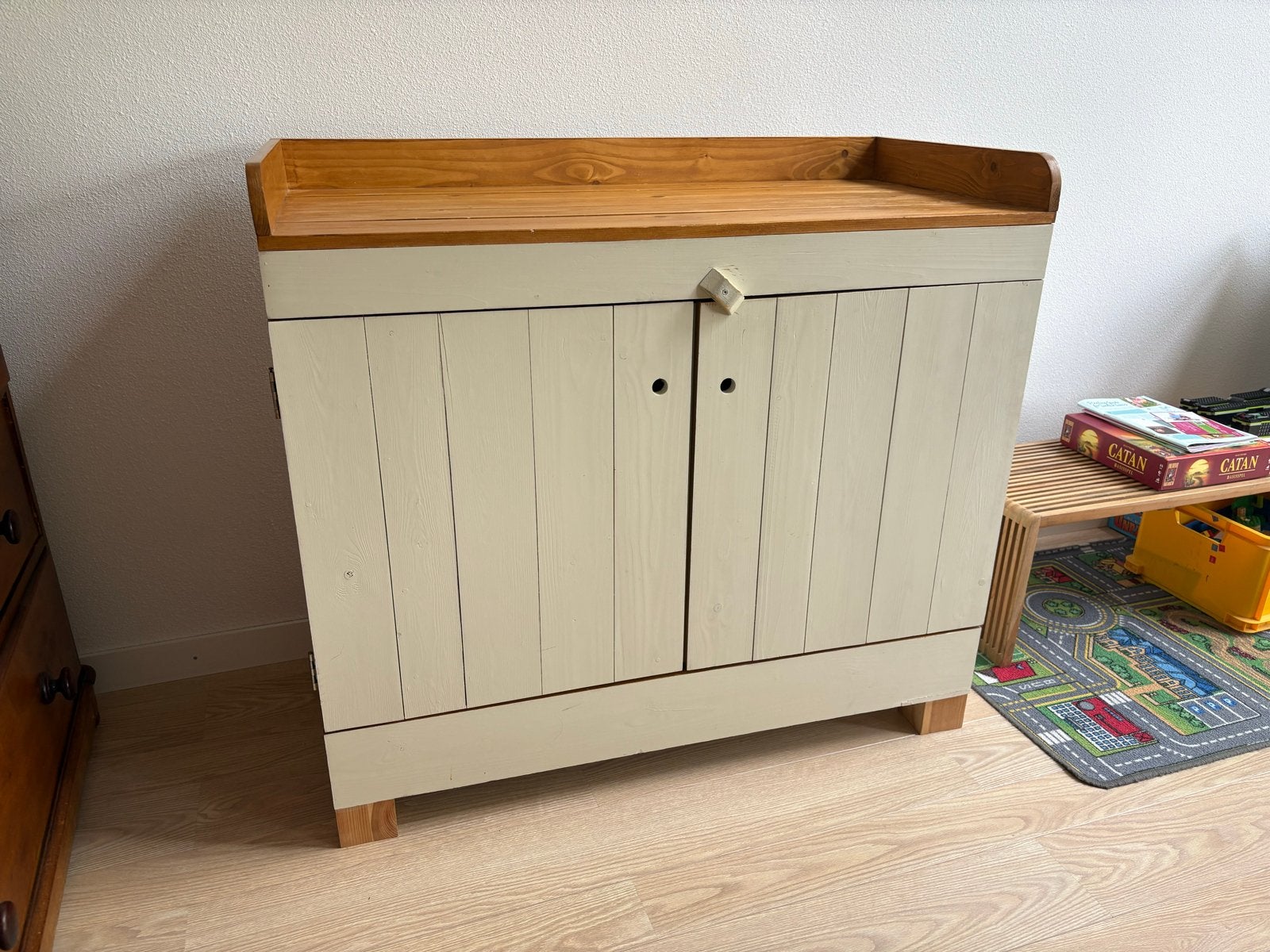 Commode en wandplank - Nederlands design, Ophalen, Gebruikt, 50 tot 70 cm, 105 cm of meer