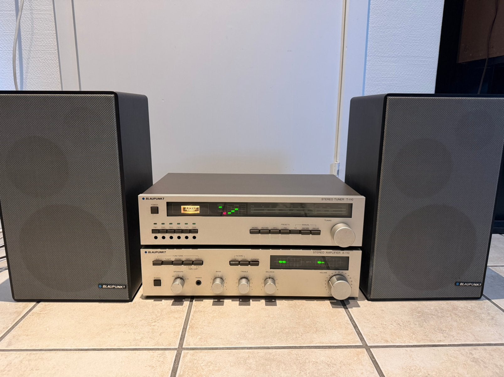 Blaupunkt Vintage HiFi set A-110 + T-110 + speakers, Ophalen, Zo goed als nieuw, Cassettedeck, Overige merken