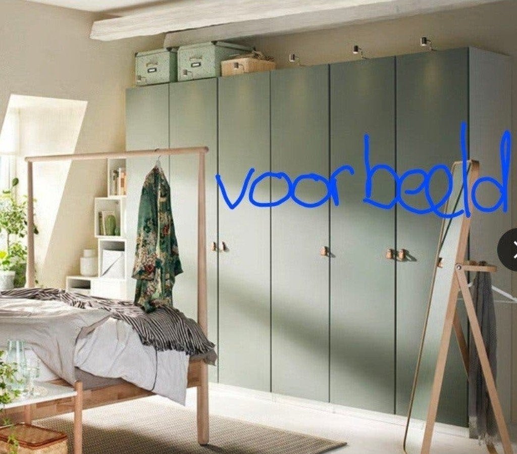 Ikea pax deuren 2mx1m grijs groen ZGAN, Ophalen, Zo goed als nieuw, 50 tot 100 cm, 200 cm of meer