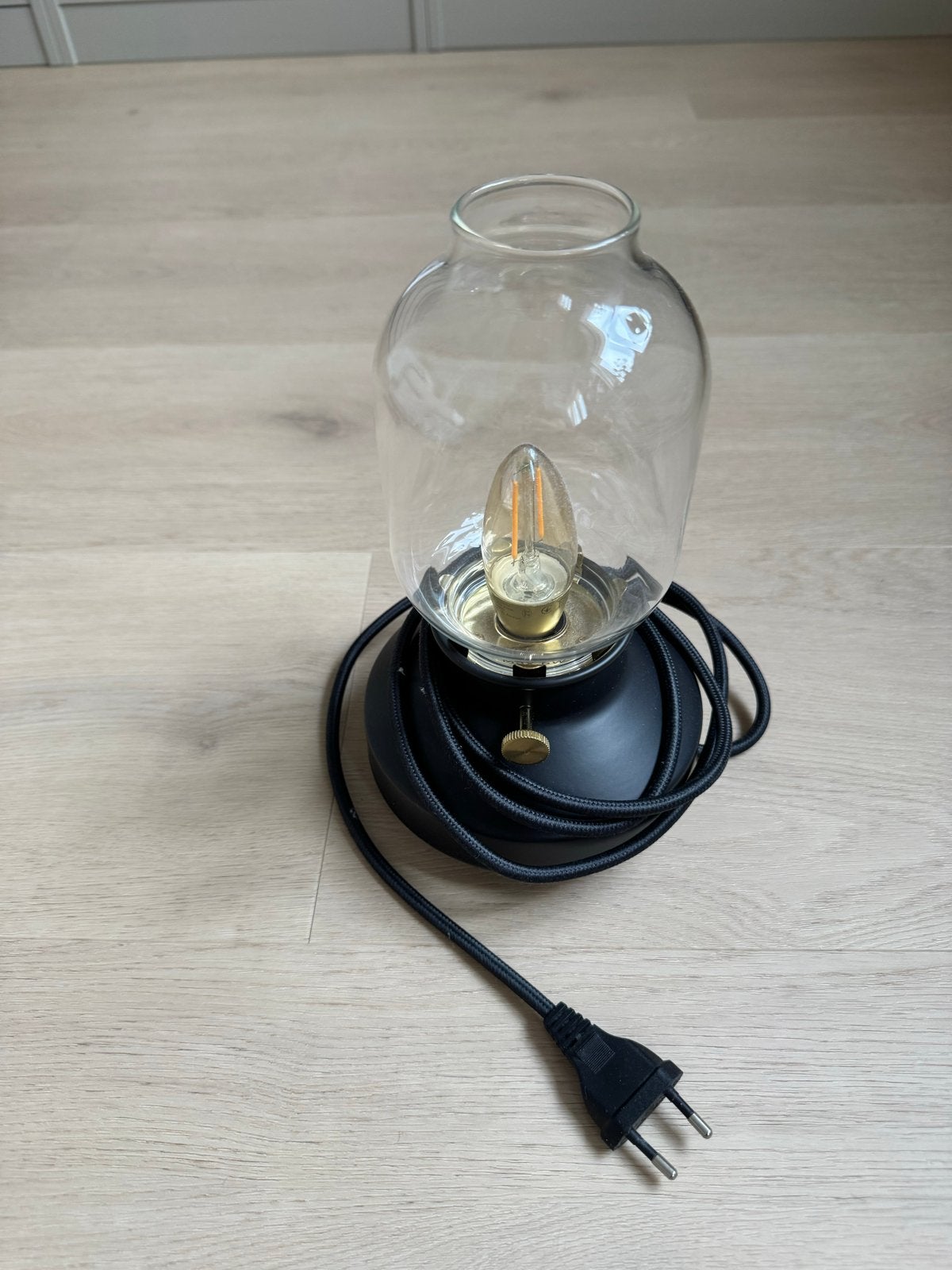 Tafellamp IKEA zwart incl bol dimbaar, Ophalen, Overige merken, Zwart, E14 (klein)