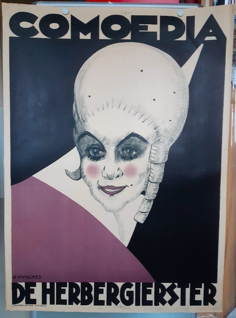 Originele poster Comoedia Raoul Hynckes, Ophalen of Verzenden, A1 t/m A3, Reclame, Rechthoekig Staand
