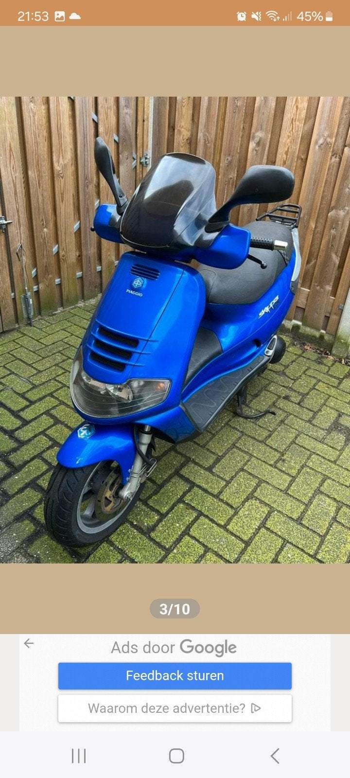 piaggio skipper 125 st 4t, Ophalen, Benzine, Overige modellen