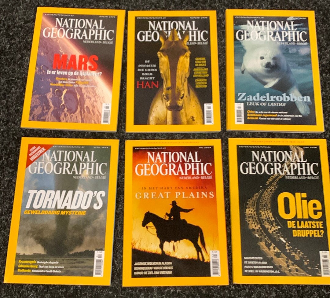 National Geographic magazine, jaargang 2004, 12 edities, Ophalen of Verzenden, Zo goed als nieuw, Wetenschap en Natuur