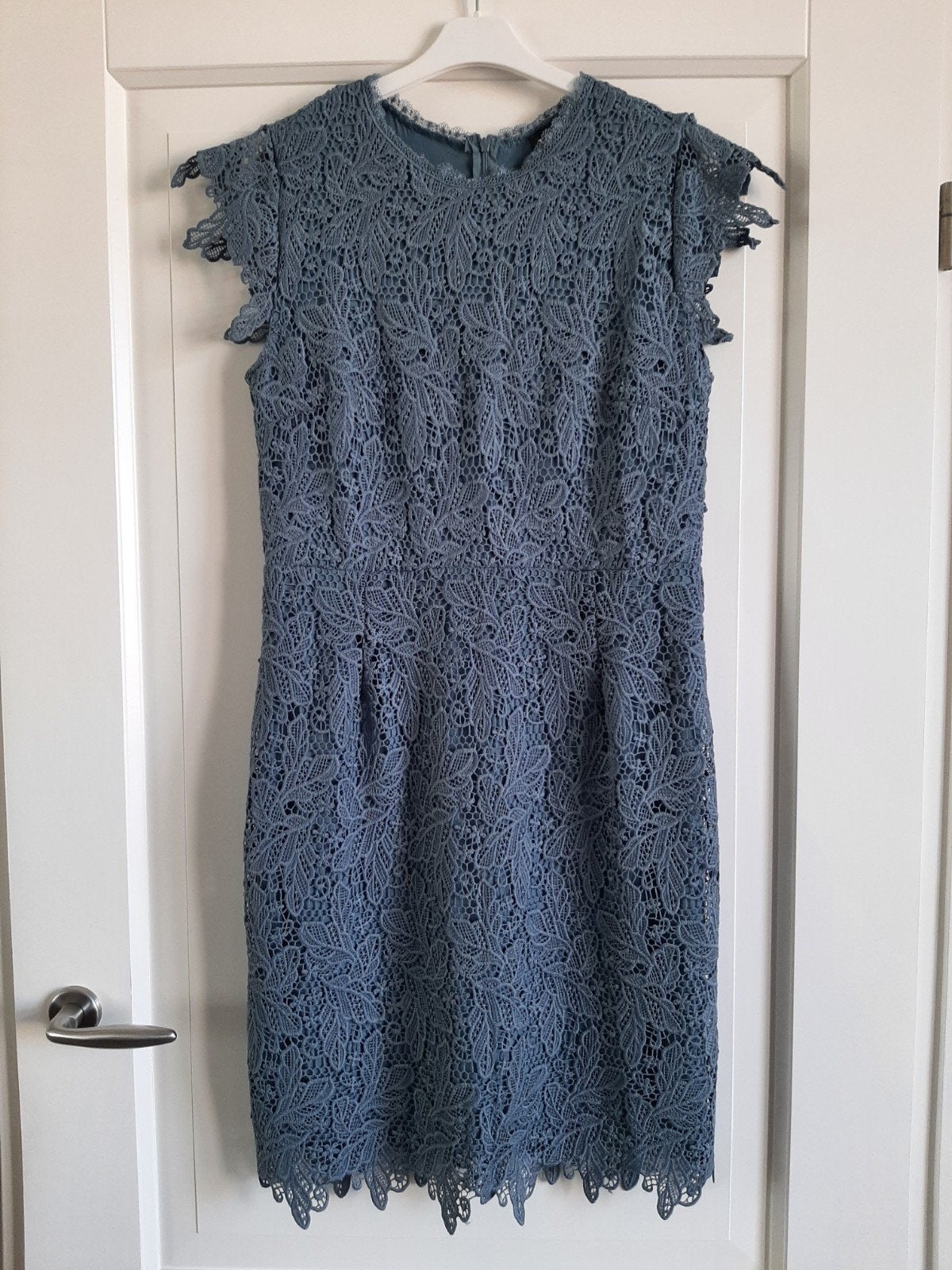 Taifun blauwe kanten jurk maat 40, Maat 38/40 (M), Blauw, Ophalen of Verzenden, Zo goed als nieuw