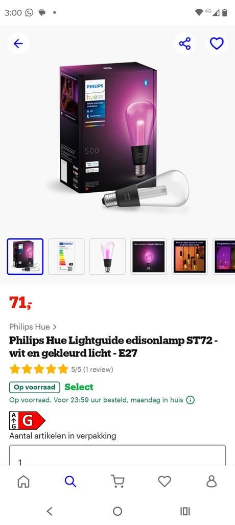 Pakket Philips Hue lampen,, Huis en Inrichting, Lampen | Losse lampen, Ophalen, Led-lamp, Minder dan 30 watt, Nieuw