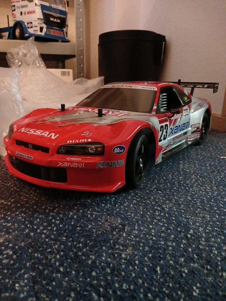 Tamiya Xanavi nismo gtr nitroauto nieuw, Ophalen of Verzenden, Nieuw, Onderdeel