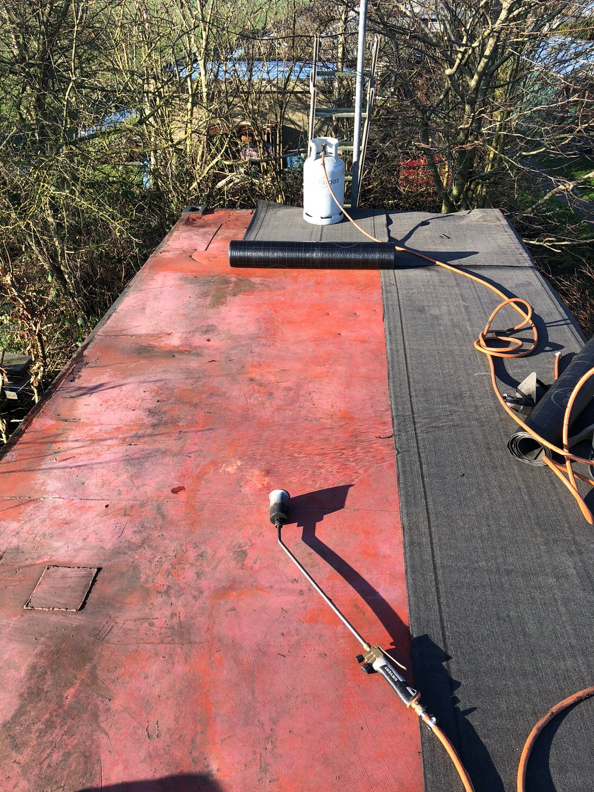 Dakbedeking Bitumen Lood zink Koper Dakgoot, Ophalen of Verzenden