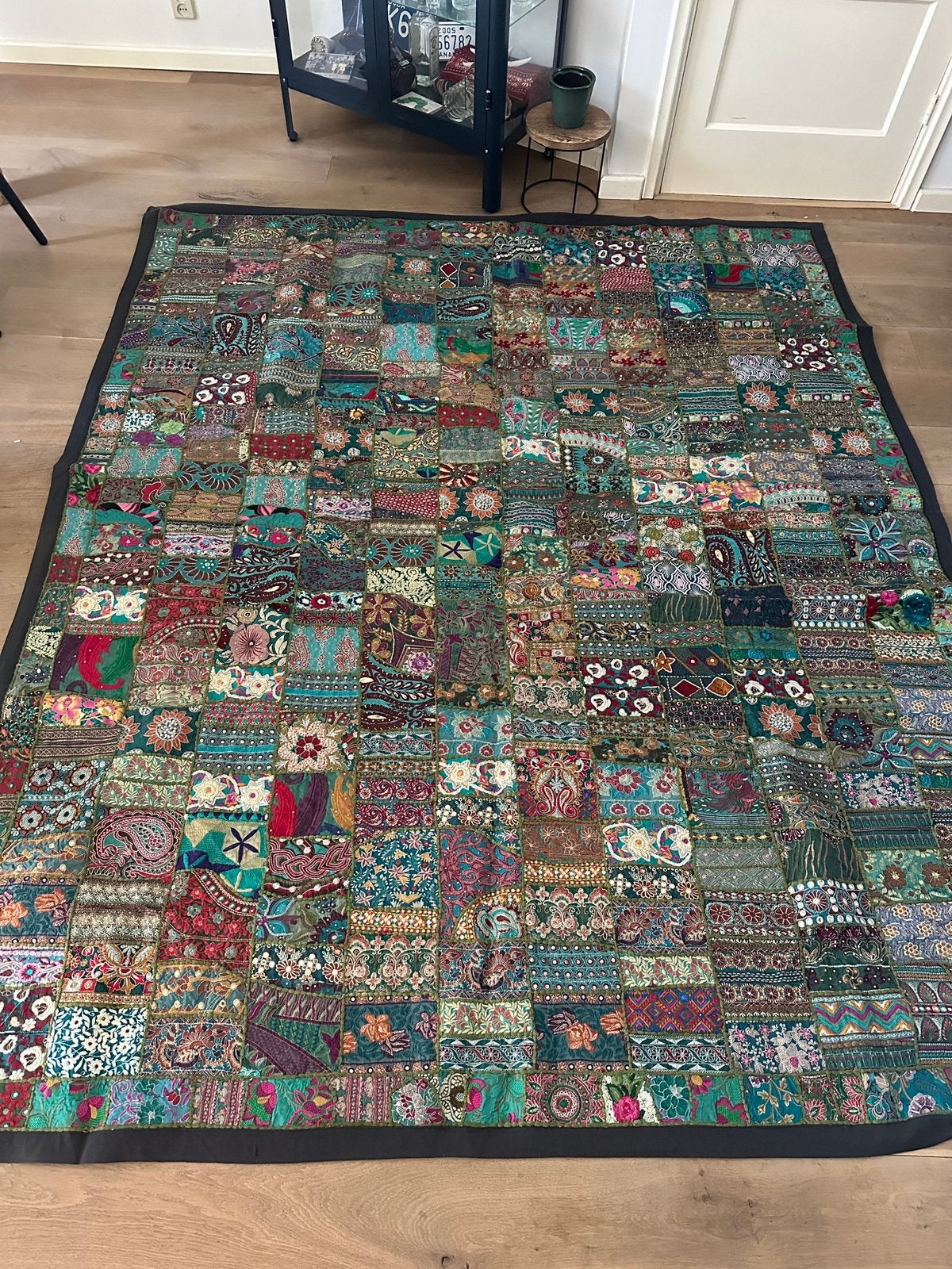Groot Indiaas wandkleed / sprei, Ophalen, Zo goed als nieuw, Rechthoekig, 200 cm of meer