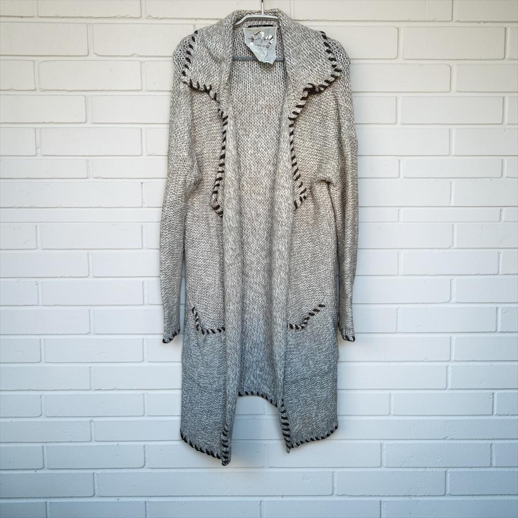 Marc Aurel Vest Maat M Beige Bruin Gebreid Lang Wol Alpaca, Kleding | Dames, Truien en Vesten, Maat 38/40 (M), Ophalen of Verzenden