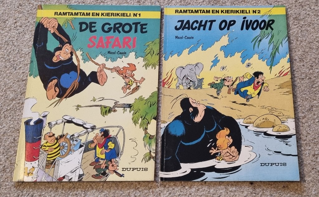 Ramtamtam en Kierikieli | nr. 1 + 2 | Dupuis | Mazel/Cauvin, Boeken, Ophalen of Verzenden, Zo goed als nieuw, Mazel / Cauvin, Meerdere stripboeken