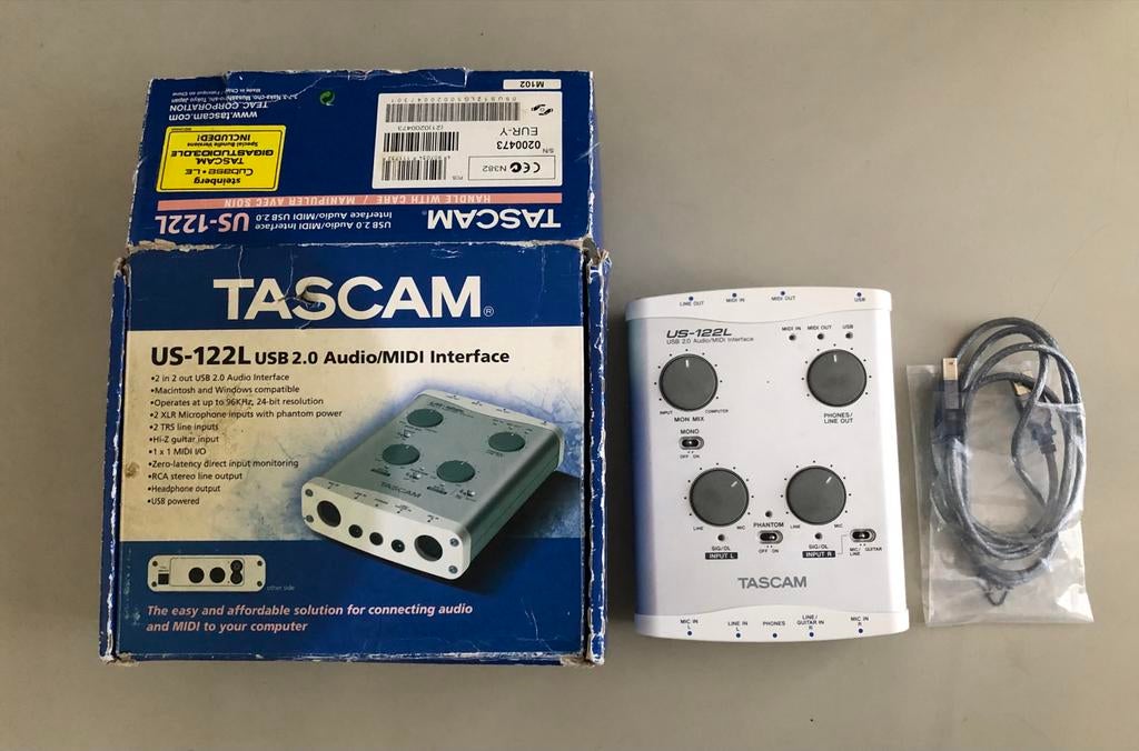 Tascam US-122L USB Audio/MIDI Interface, Ophalen of Verzenden, Gebruikt