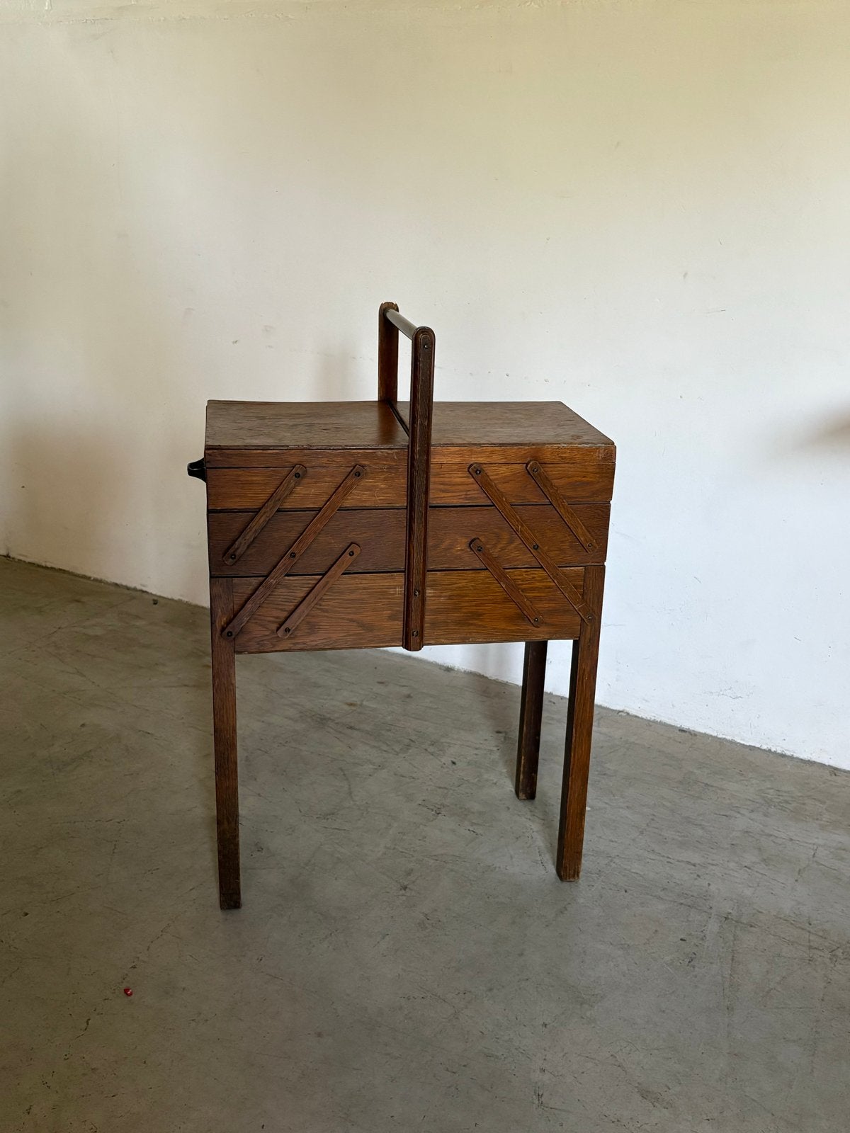 Vintage houten naaikist, Ophalen, Gebruikt, Overige typen