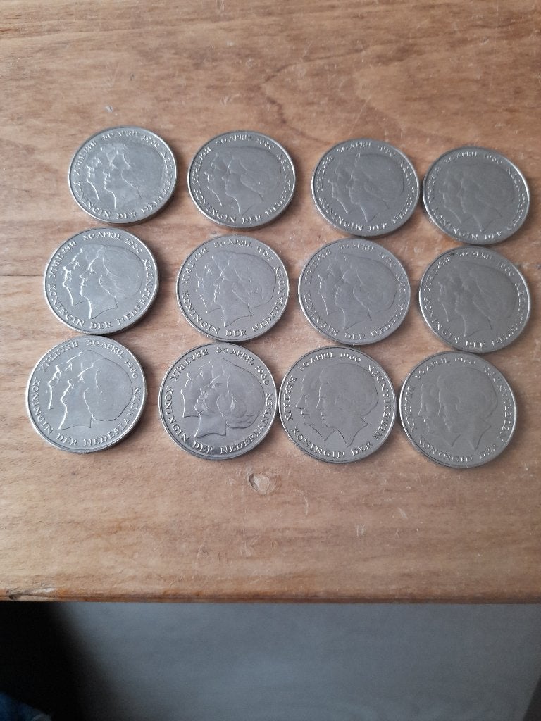 Nederlandse munt 2 GULDEN 50 12 stuks uit 1980, Postzegels en Munten, Munten | Nederland, Verzenden, Koningin Beatrix