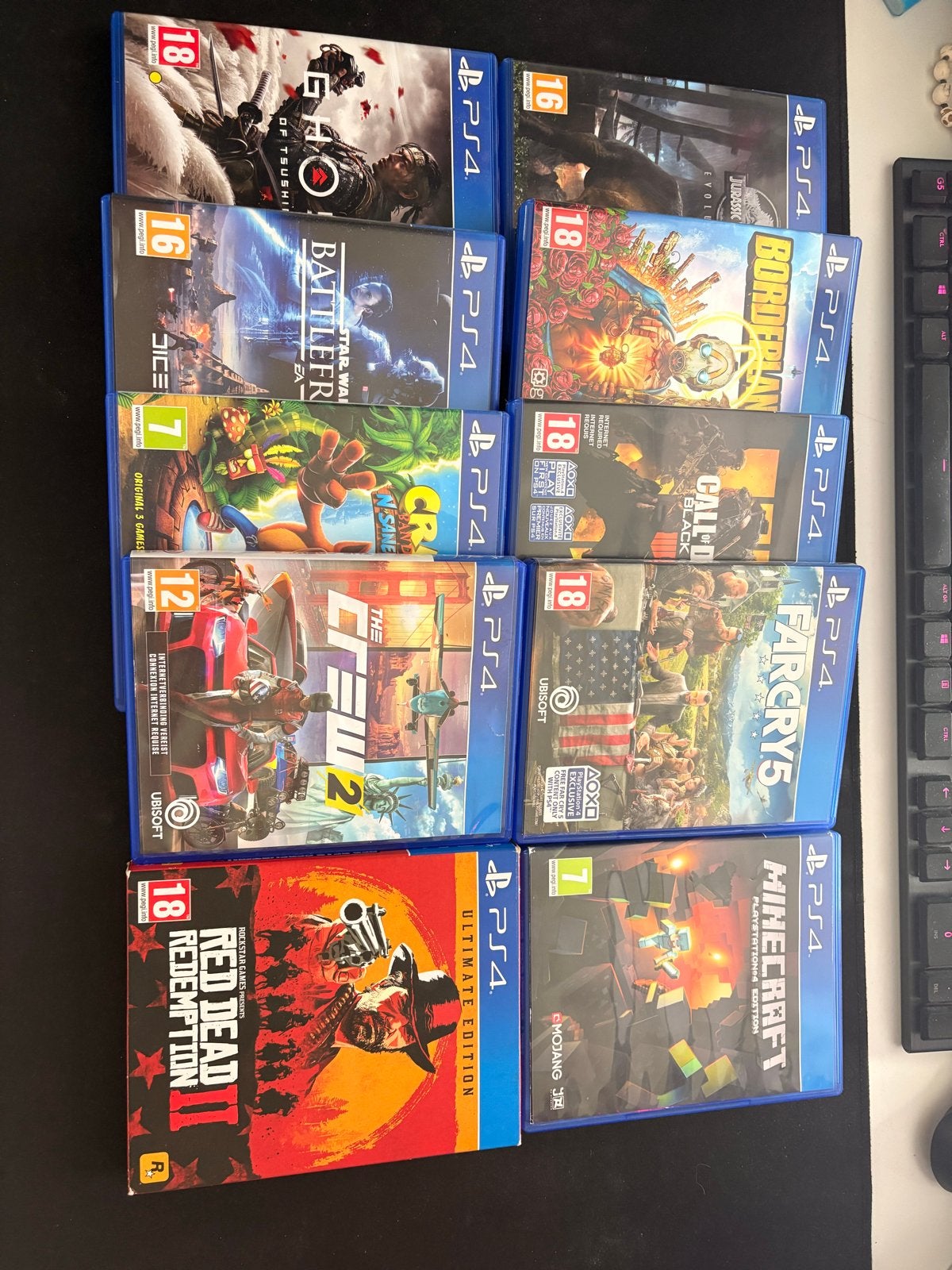 PS4 Games Bundel: Red Dead, Minecraft, Far Cry 5 en meer, Online, Gebruikt, Vanaf 18 jaar, Overige genres