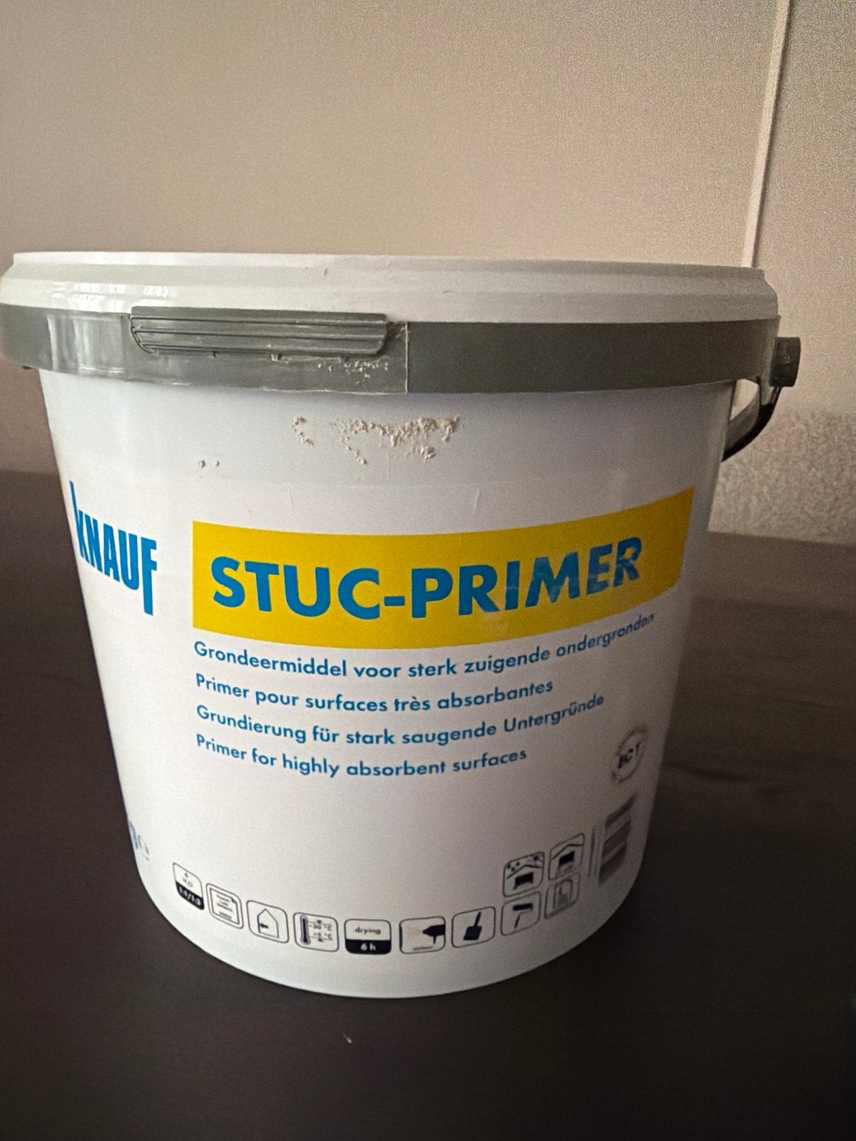 Knauf Stuc-Primer 5kg - Nieuw Grondeermiddel, Ophalen, 5 tot 10 liter, Wit, Nieuw