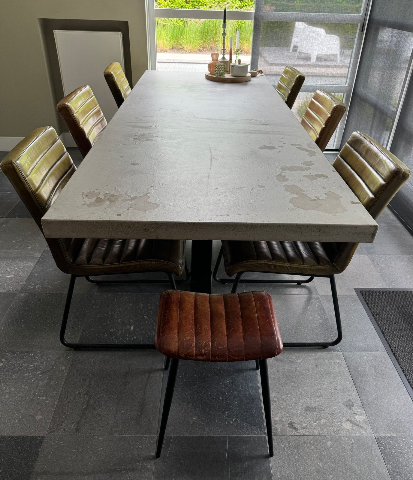 Eettafel met 6 stoelen, Ophalen, Gebruikt, Rechthoekig, 50 tot 100 cm
