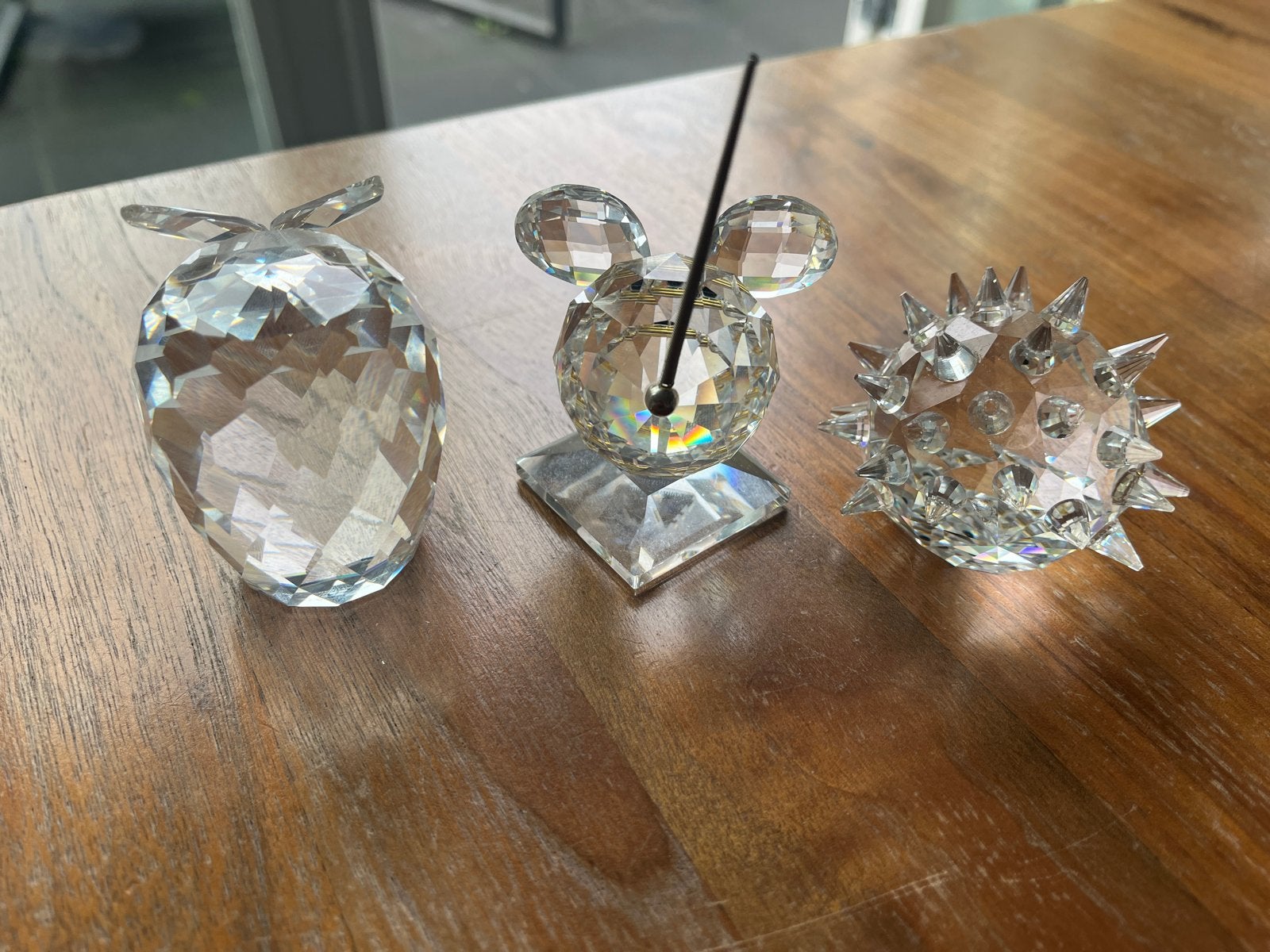 Swarovski kristallen beeldjes: Uil, Muis, Egel, Ophalen of Verzenden