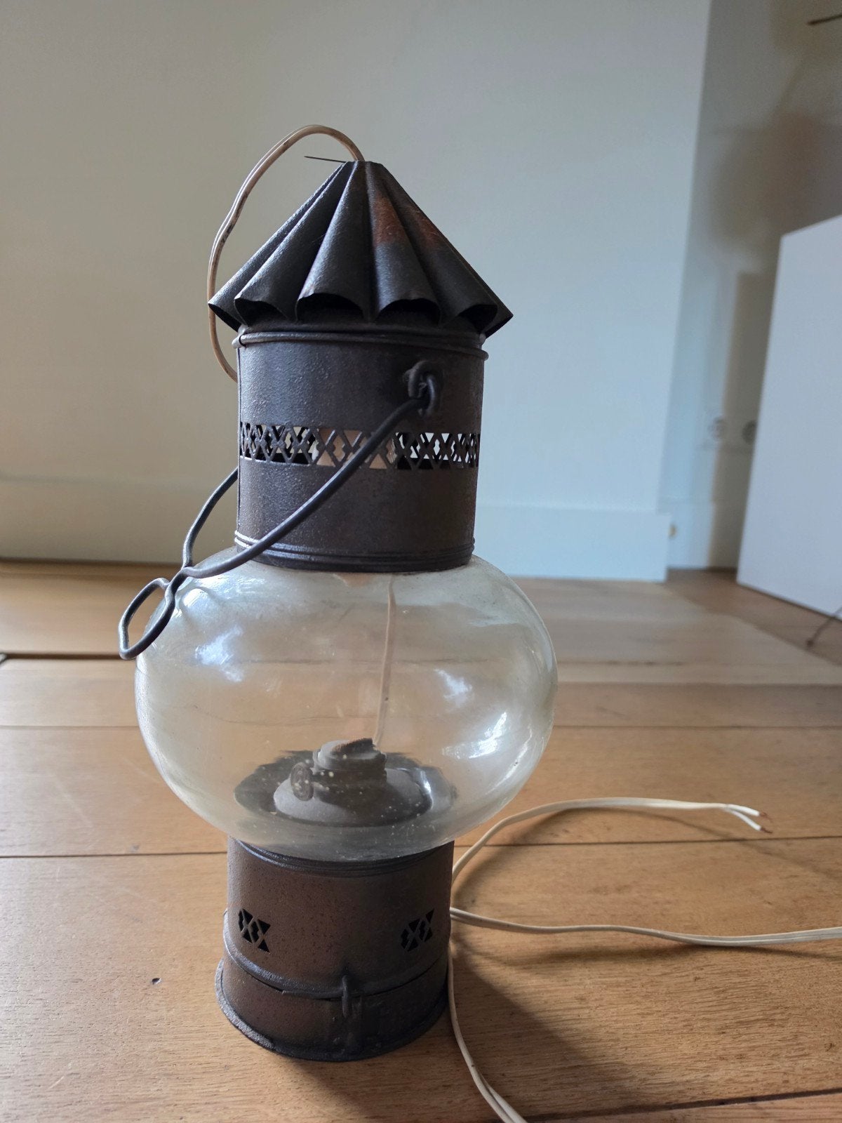 Antieke scheepslamp / lantaarn, Antiek en Kunst, Ophalen of Verzenden