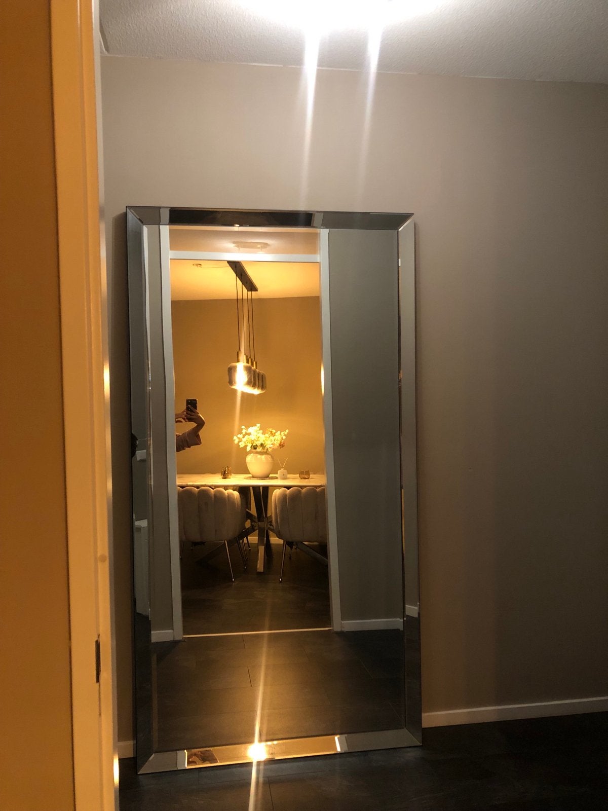 Grote MaxiComfy spiegel 200x100 cm, Ophalen, 200 cm of meer, Zo goed als nieuw, 100 tot 125 cm