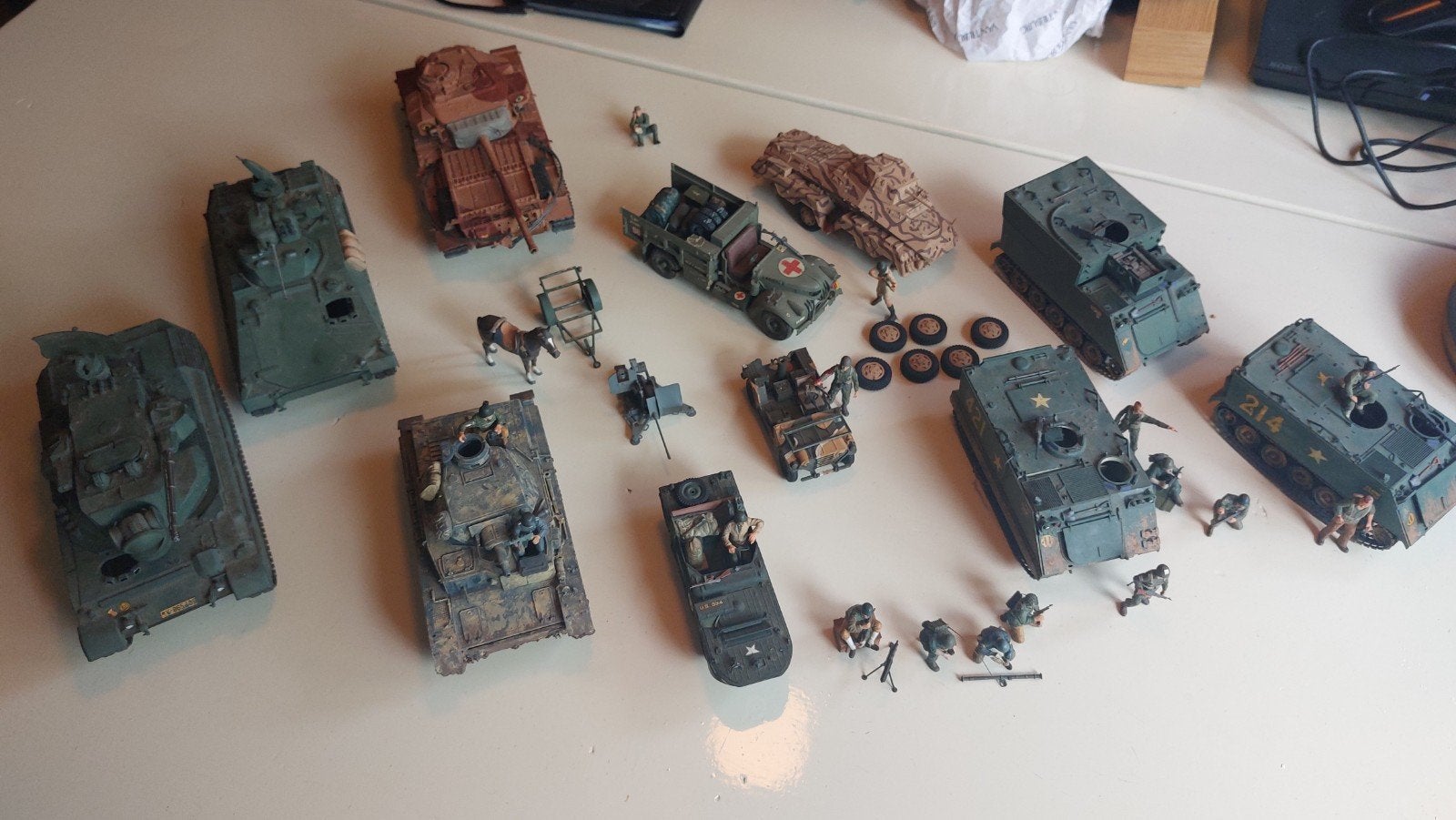 Te koop wegens beëindigen hobby Tamiya modelbouw, Ophalen of Verzenden, Gebruikt, 1:35 tot 1:50, Diorama