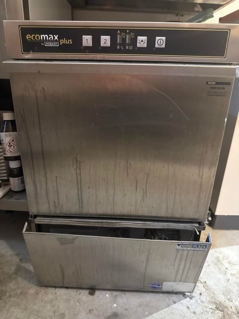Ecomax by Hobart Plus - 40 cm korf. Horeca Vaatwasmachine, Ophalen, Gebruikt, Minder dan 85 cm, Inbouw