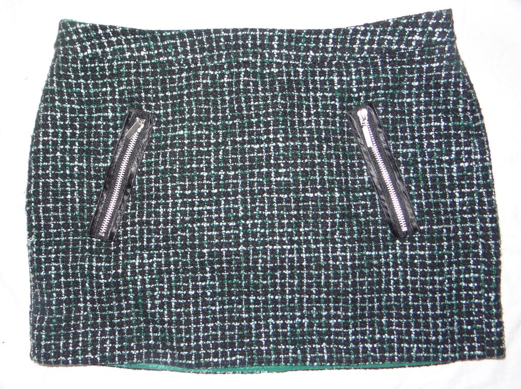 Leuke groene/wit/zwarte steps rok, Ophalen, Maat 42/44 (L), Zo goed als nieuw, Steps