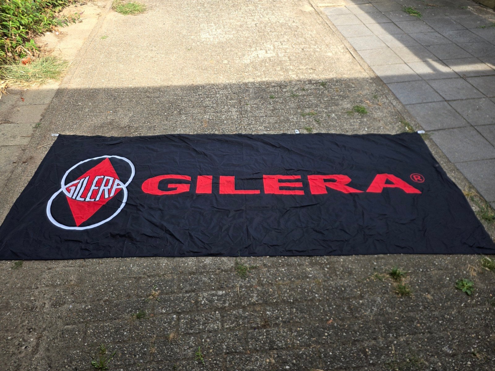 Gilera spandoek 295cm 120cm Orgineel, Ophalen of Verzenden, Zo goed als nieuw