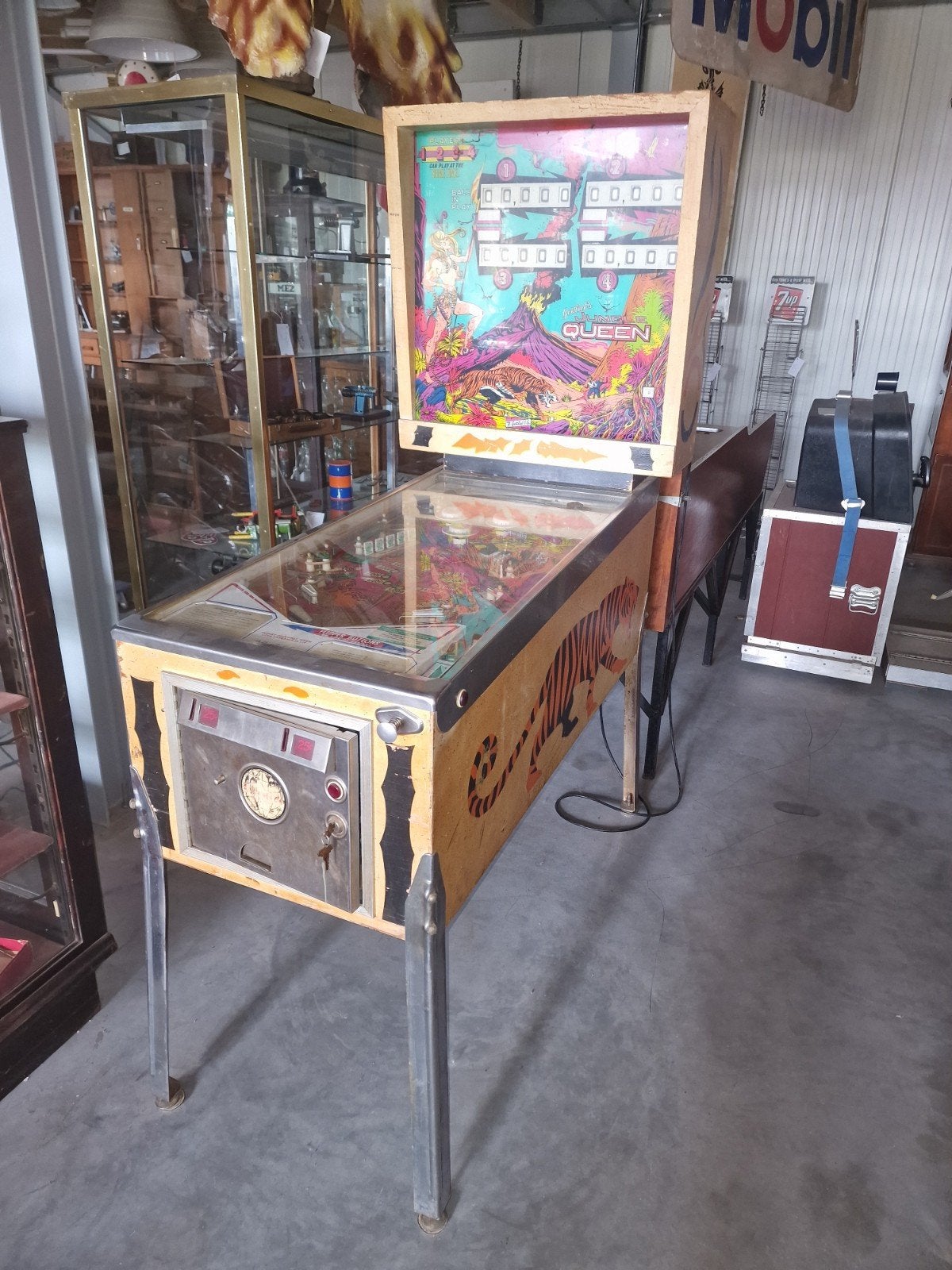Flipperkast jungle Queen  gottlieb 1977 usa, Verzamelen, Ophalen, Gebruikt, Mechanisch, Gottlieb